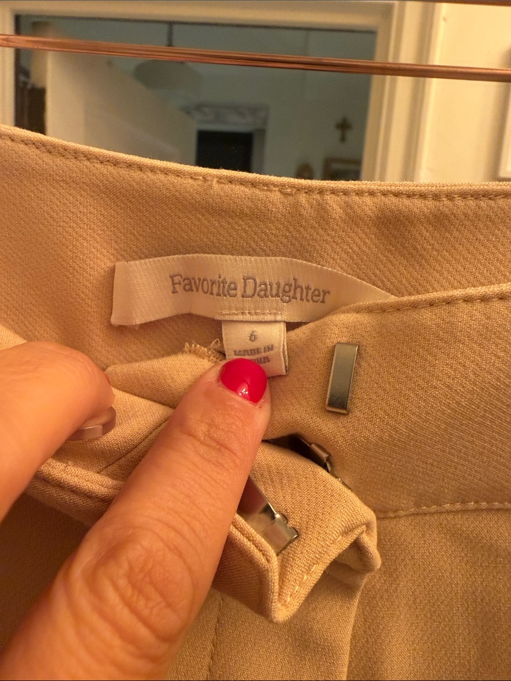 Women’s Beige Straight-Leg Dress Pants - Picture 4 of 16